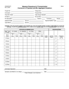 CB30QA B/D Rev[removed]Metric  Montana Department of Transportation