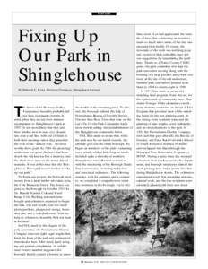 FEATURE  Fixing Up Our Park in Shinglehouse By Deborah C. Resig, Secretary/Treasurer, Shinglehouse Borough