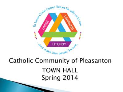 Catholic Community of Pleasanton TOWN HALL Spring 2014  
