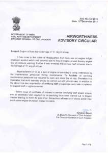 AAC No 4 ot 2013 Date l3thDecember 2013 GOVERNMENT OF INDIA CIVIL AVIATION DEPARTMENT DIRECTOR GENERAL OF CIVIL AVIATION