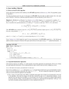 Additive Gaussian Process Optimisation and Bandits  A. Some Auxiliary Material A.1. Review of the GP-UCB Algorithm In this subsection we present a brief summary of the GP-UCB algorithm in (Srinivas et al., The alg