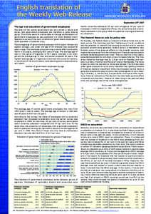 September 20th 2007 The age and education of government employees The tasks of the central government are very varied in nature and scope, and government employees are therefore a quite diverse group. This article seeks 