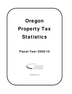 Oregon Property Tax Statistics Fiscal Year[removed]-405 (Rev. 3-10)