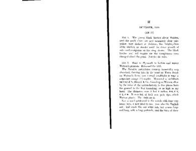 OCTOBER, 1854 (SETOct . 1. The young black birches about Walden, nest the south shore, are now commonly clear paleyellow, very distinct at distance, like bright-yellow white birches, so slender amid the dense grow