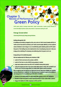 Civil Aviation Department Environmental Report 2003 Chapter 5 Review of Performance on Green Policy