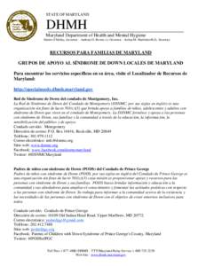 STATE OF MARYLAND  DHMH Maryland Department of Health and Mental Hygiene Martin O’Malley, Governor – Anthony G. Brown, Lt. Governor – Joshua M. Sharfstein M.D., Secretary