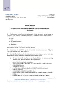 Executive Council Ninety-eighth session Santiago de Compostela, Spain, 4-6 June 2014 Agenda item 4(b)  CE/98/4(b)