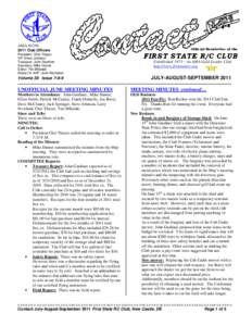 AMA #1256  Official Newsletter of the 2011 Club Officers President: Chet Thayer