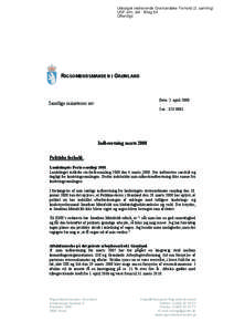 Udvalget vedrørende Grønlandske Forhold (2. samling) UGF alm. del - Bilag 64 Offentligt