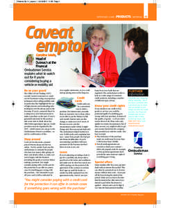 Finance Qx 11_Layout[removed]:55 Page 1  EXPERIENCE | CARE | PRODUCTS | MOTORING 43