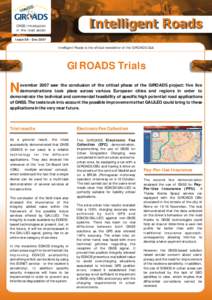Intelligent Roads  GNSS Introduction in the road sector Issue 09 - Dec 2007