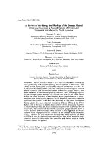 AMER. ZOOL., 36:[removed]A Review of the Biology and Ecology of the Quagga Mussel (Dreissena bugensis), a Second Species of Freshwater Dreissenid Introduced to North America1 EDWARD L. MILLS