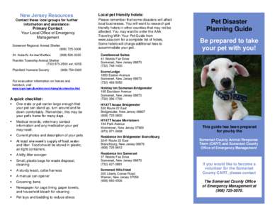 Biology / Pet sitting / Pet carrier / Bridgewater Township /  New Jersey / Pet / Dog / Pet Emergency Management / Pet adoption / Pets / Human behavior / Zoology