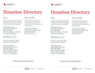 Donation Directory  Donation Directory Food
