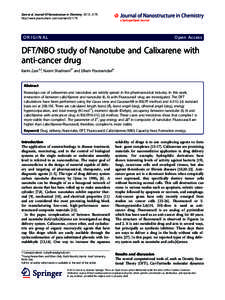 DFT/NBO study of Nanotube and Calixarene with anti-cancer drug