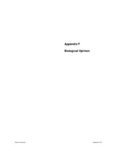 Appendix F Biological Opinion Record of Decision  September 2012