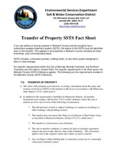 Environmental Services Department Soil & Water Conservation District 701 Minnesota Avenue NW, Suite 113 Bemidji MNhttp://www.co.beltrami.mn.us