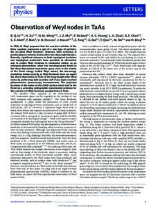 Observation of Weyl nodes in TaAs