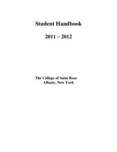 Student Handbook 2011 – 2012