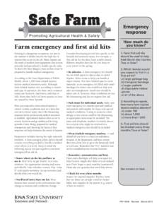 NASD: Safe Farm - Farm emergency and first aid kits
