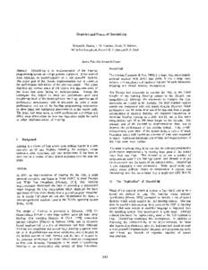 Overview and Status of DoradoLisp Richard R. Burton, L. M. Msintcr, 1)anicl C.Robrow, Willic Sue Haugeland, Ronald M. Kaplan and R. A. Shcil Xerox Palo Alm Research Center Abstract: Doradolhp is an implcmentation of the 