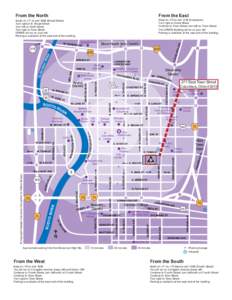 From the East  South on I-71 to exit 108B (Broad Street) Turn right on E. Broad Street Turn left on Sixth Street Turn right on Town Street