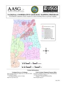 United States Geological Survey  NATIONAL COOPERATIVE GEOLOGIC MAPPING PROGRAM STATEMAP Component: States compete for federal matching funds for geologic mapping.  Contact information: