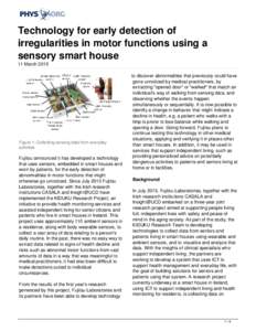 Technology for early detection of irregularities in motor functions using a sensory smart house