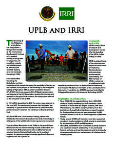 UPLB and IRRI  T A research university
