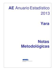 AE Anuario Estadístico 2013 Yara Notas Metodológicas