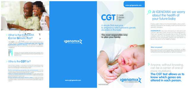 www.cgt.igenomix.com  CGT Carrier Genetic
