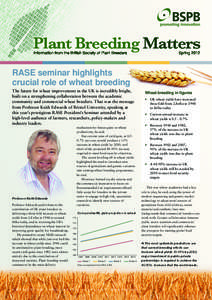 BSPB Plant Breeding Matters