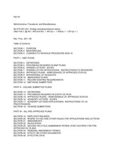 Part III  Administrative, Procedural, and Miscellaneous 26 CFR: Rulings and determination letters. (Also Part I, §§ 401, 403 and 501; 1.401(a)-1, 1.403(a)-1, 1.501(a)-1.)