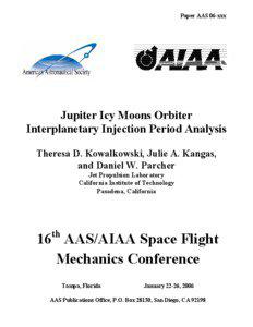 Paper AAS 06-xxx  Jupiter Icy Moons Orbiter