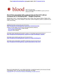 From bloodjournal.hematologylibrary.org by guest on April 4, 2014. For personal use only[removed]: [removed]