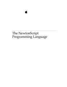 ð  The NewtonScript Programming Language   Apple Computer, Inc.