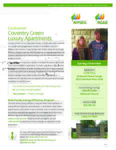MULTI-FAMILY ENERGY EFFICIENCY PROGRAM SUCCESS STORY — COVENTRY GREEN  Customer: Coventry Green Luxury Apartments