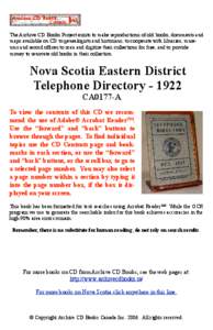 Stellarton /  Nova Scotia / Cameron / Telephone directory / Telephone / Nova Scotia / Provinces and territories of Canada / Technology