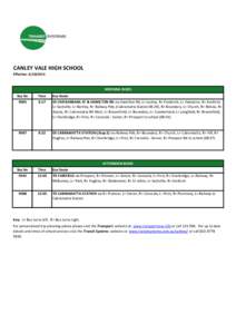 CANLEY VALE HIGH SCHOOL Effective: [removed]MORNING BUSES Bus No