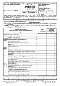 GŁÓWNY URZĄD STATYSTYCZNY, al. Niepodległości 208, Warszawa www.stat.gov.pl Portal sprawozdawczy GUS Załącznik www.stat.gov.pl do meldunku DG-1