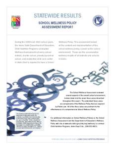 Statewide Results Child Nutrition Programs School Wellness Policy Assessment Report