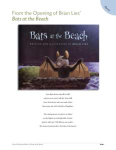 B.A.T. / Bats at the Beach / Bat / Brian Lies