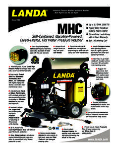 MHC  Self-Contained, Gasoline-Powered, Diesel-Heated, Hot Water Pressure Washer n Unique lift-out design allows for