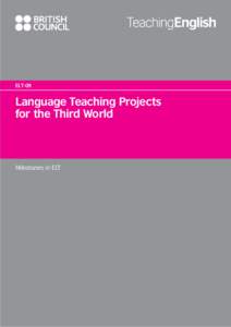 ELT-09  Language Teaching Projects for the Third World  Milestones in ELT