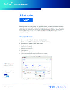 Repeatable Perfection.  Solutions for SAP