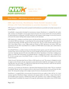 November 19th, 2013 Lusaka, Zambia Press Release – NWK Partners to provide insurance  NWK Agri-Services, MicroEnsure, Focus General Insurance and