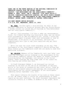 Government / Terrorism / Islamic terrorism / Counter-terrorism / Strategic Assessments Branch / George Tenet / Counterterrorism Center / Director of Central Intelligence / Osama bin Laden / Central Intelligence Agency / September 11 attacks / National security