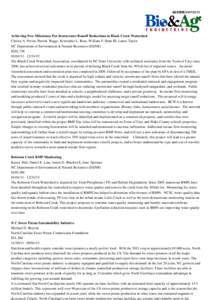 Achieving New Milestones For Stormwater Runoff Reductions in Black Creek Watershed Christy A. Perrin, Patrick Beggs, Kristopher L. Bass, William F. Hunt III, Laura Taylor NC Department of Environment & Natural Resources 