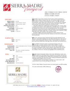 2011 Chardonnay, Pismo Dune Sierra Madre Estate santa maria valley VINEYARD -----------------------------------------------------designation APPELLATION soil TYPE, series