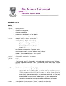 Religious law / Synod / Anglican Church of Canada / Association of Chief Police Officers / Ontario Northland Railway / The Agenda / Christianity / Christian theology / Pope Paul VI